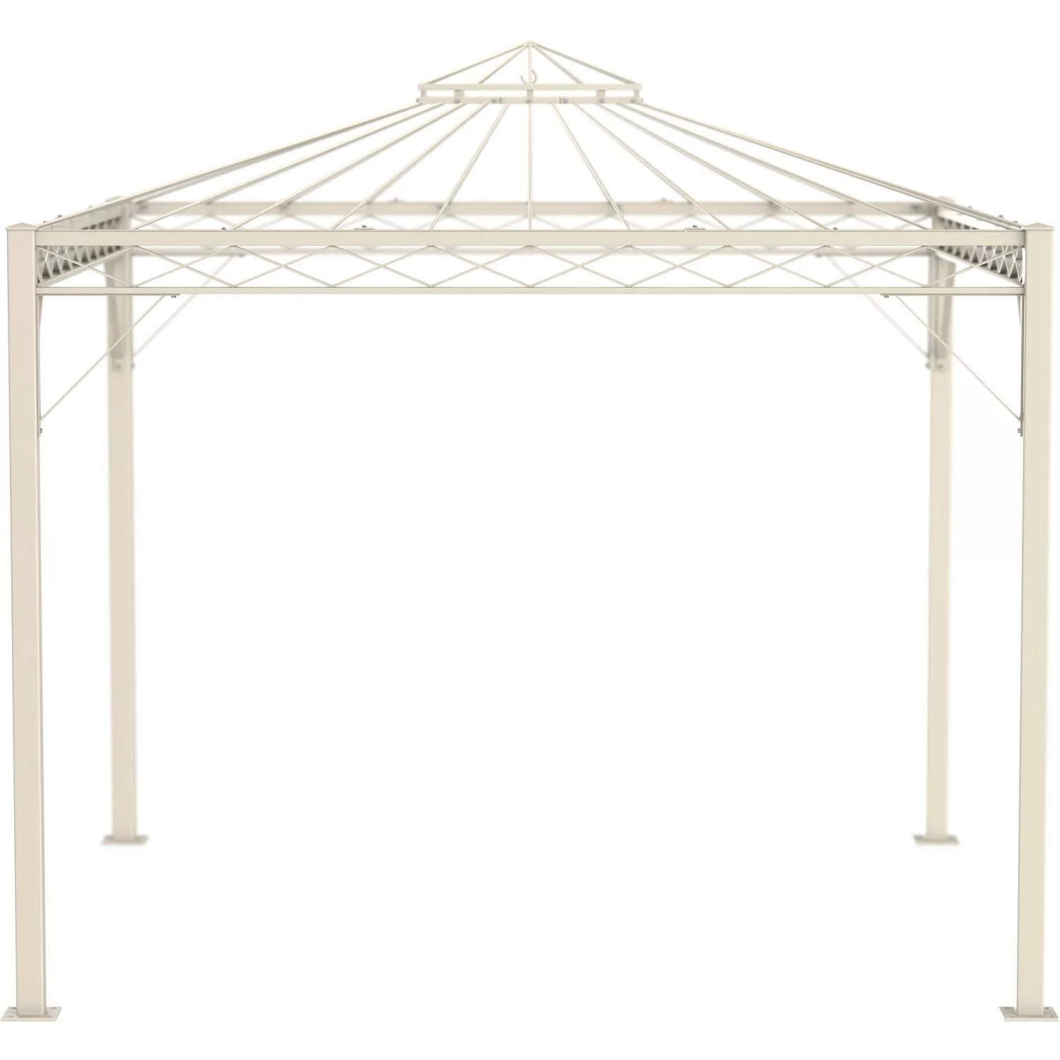 Eleo Pavillon Trento 269 cm x 308 cm x 308 cm Pulverbeschichtet Weiß günstig online kaufen