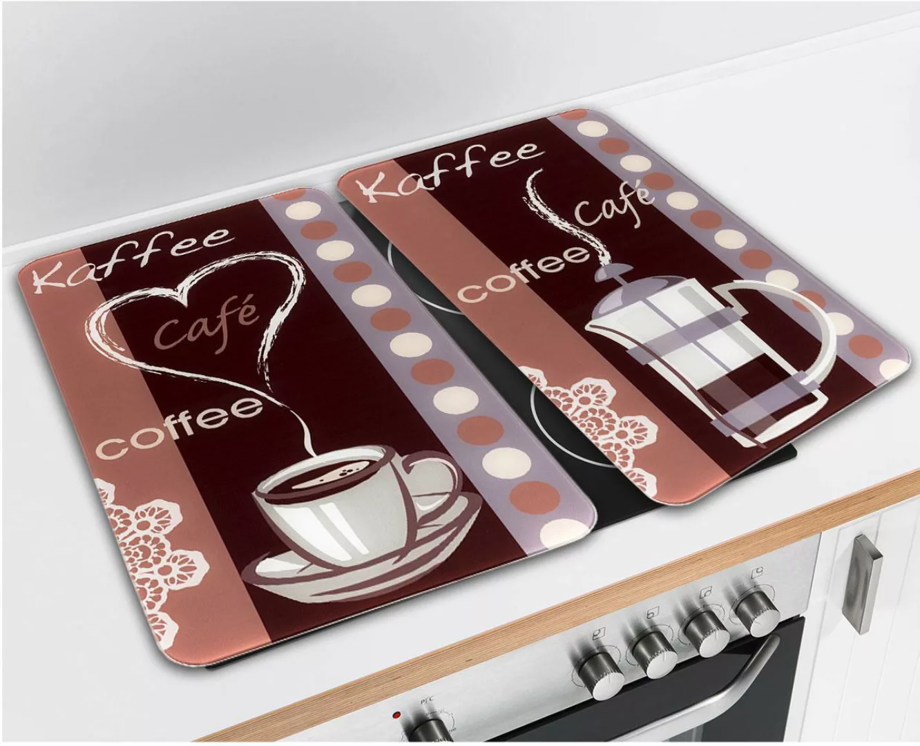 WENKO Herd-Abdeckplatte "Kaffeeduft", (Set, 2 tlg.) günstig online kaufen