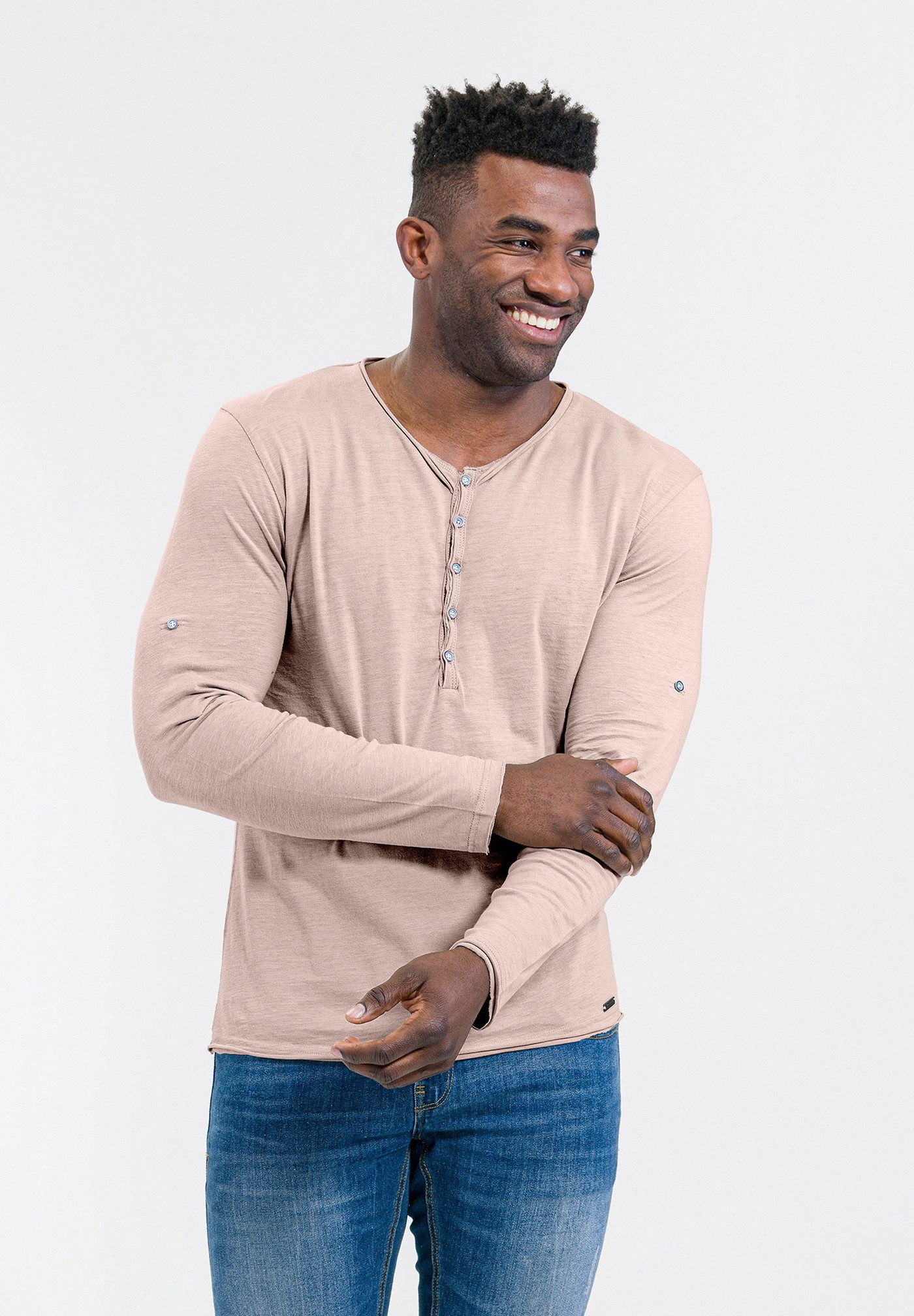 Key Largo Henleyshirt Ginger vintage Look günstig online kaufen