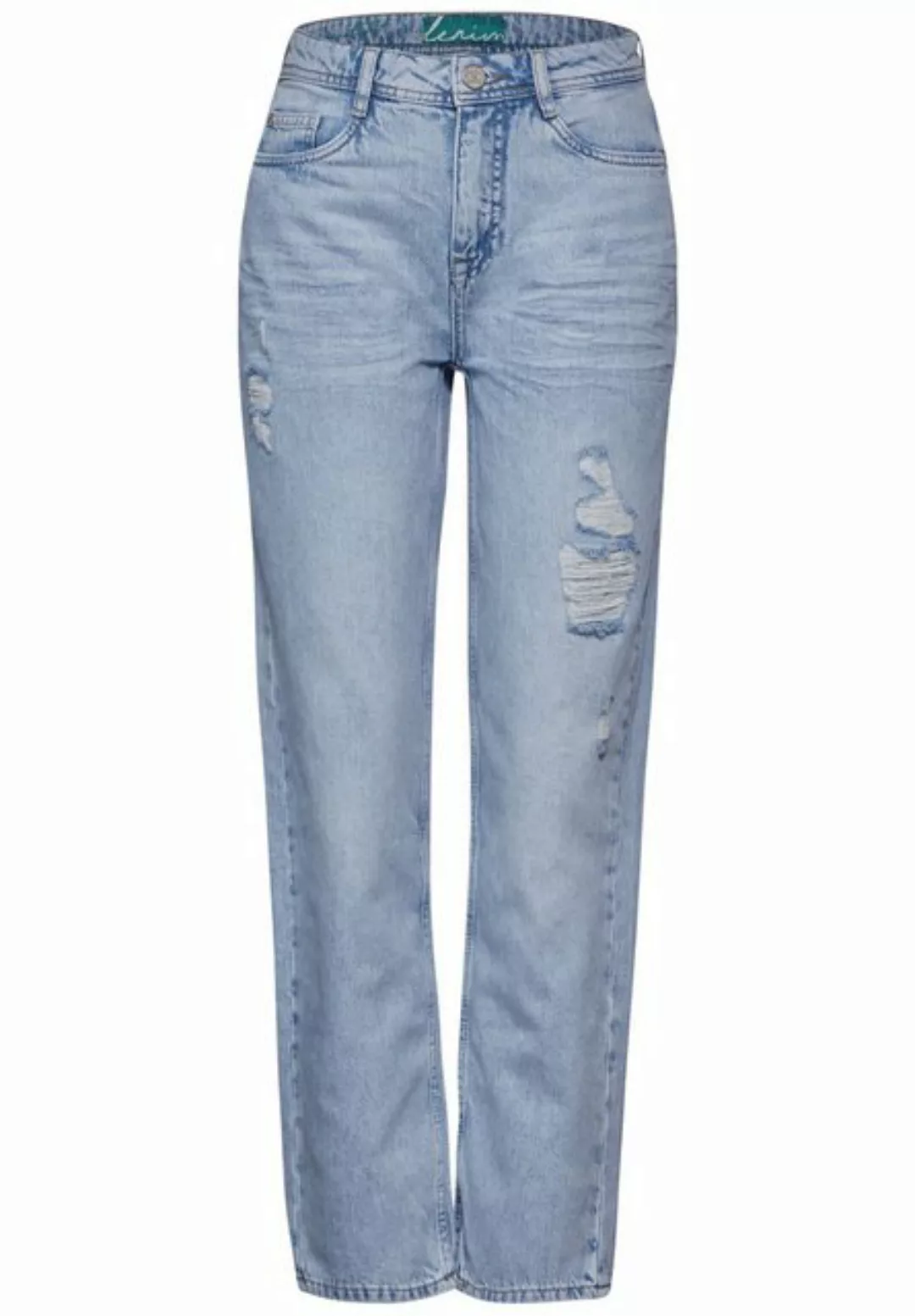 STREET ONE Straight-Jeans mit Löcher-Used-Look günstig online kaufen