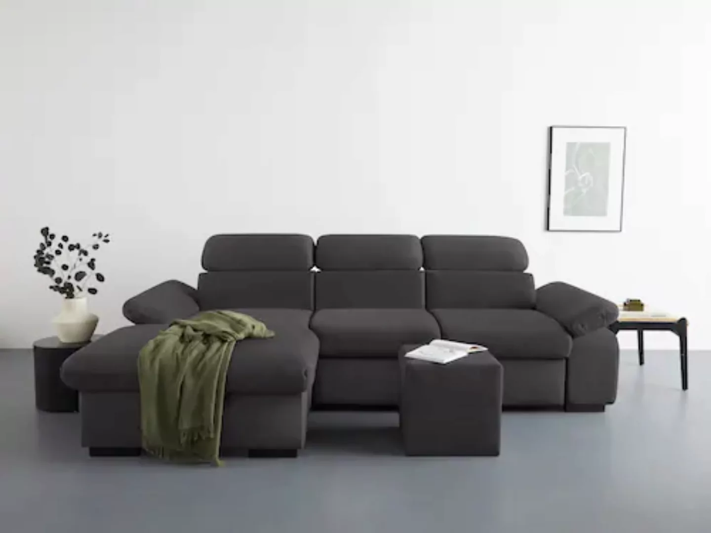 COTTA Ecksofa "Lola L-Form", (Set, mit Hocker) günstig online kaufen