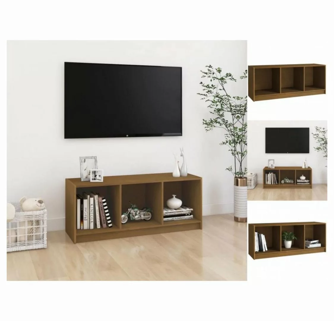 vidaXL TV-Schrank TV-Schrank Honigbraun 104x33x41 cm Massivholz Kiefer Lowb günstig online kaufen