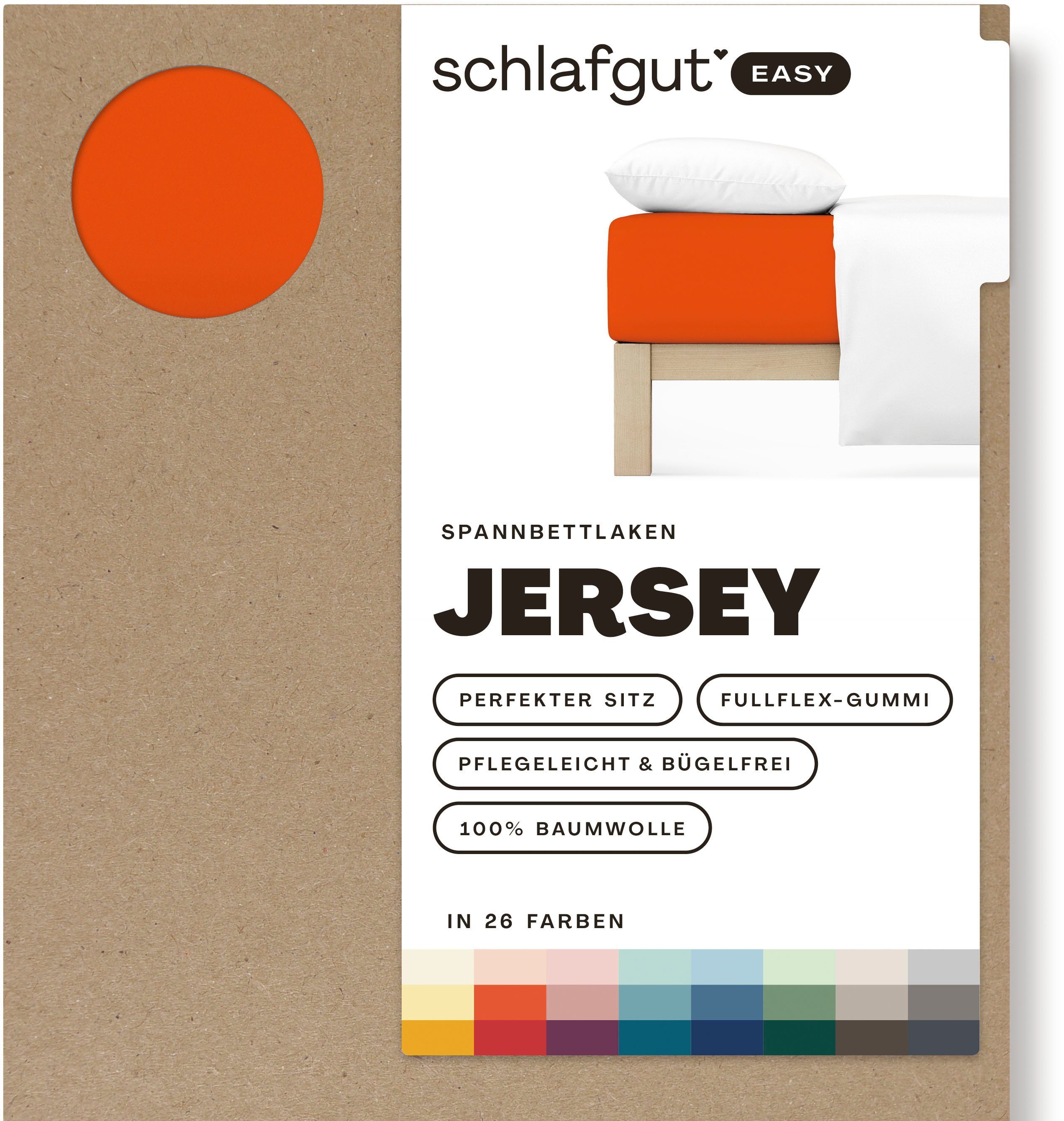 Schlafgut Spannbettlaken EASY aus 100% Baumwolle, günstig online kaufen