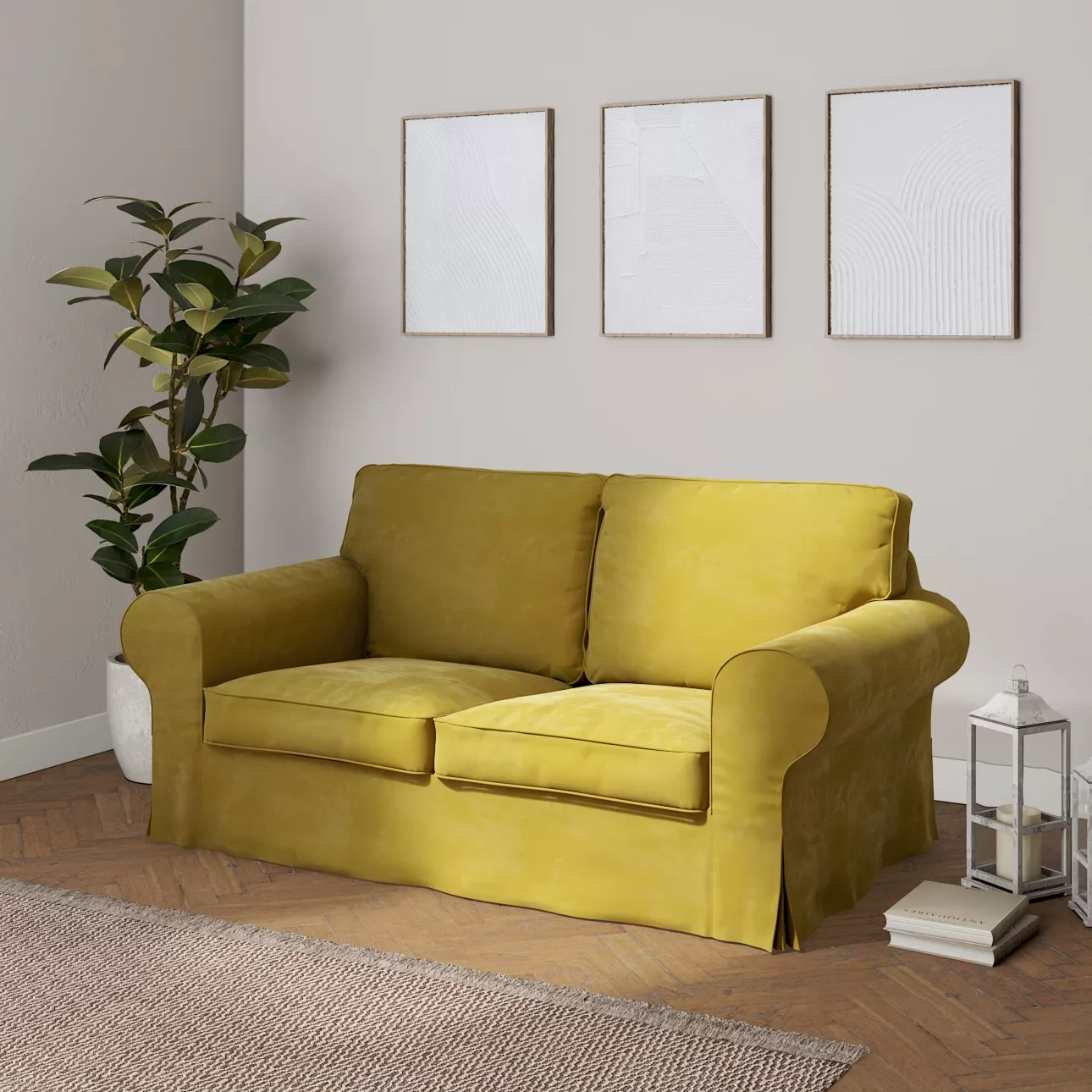 Bezug für Ektorp 2-Sitzer Schlafsofa ALTES Modell, olivegrün, Sofabezug Ekt günstig online kaufen
