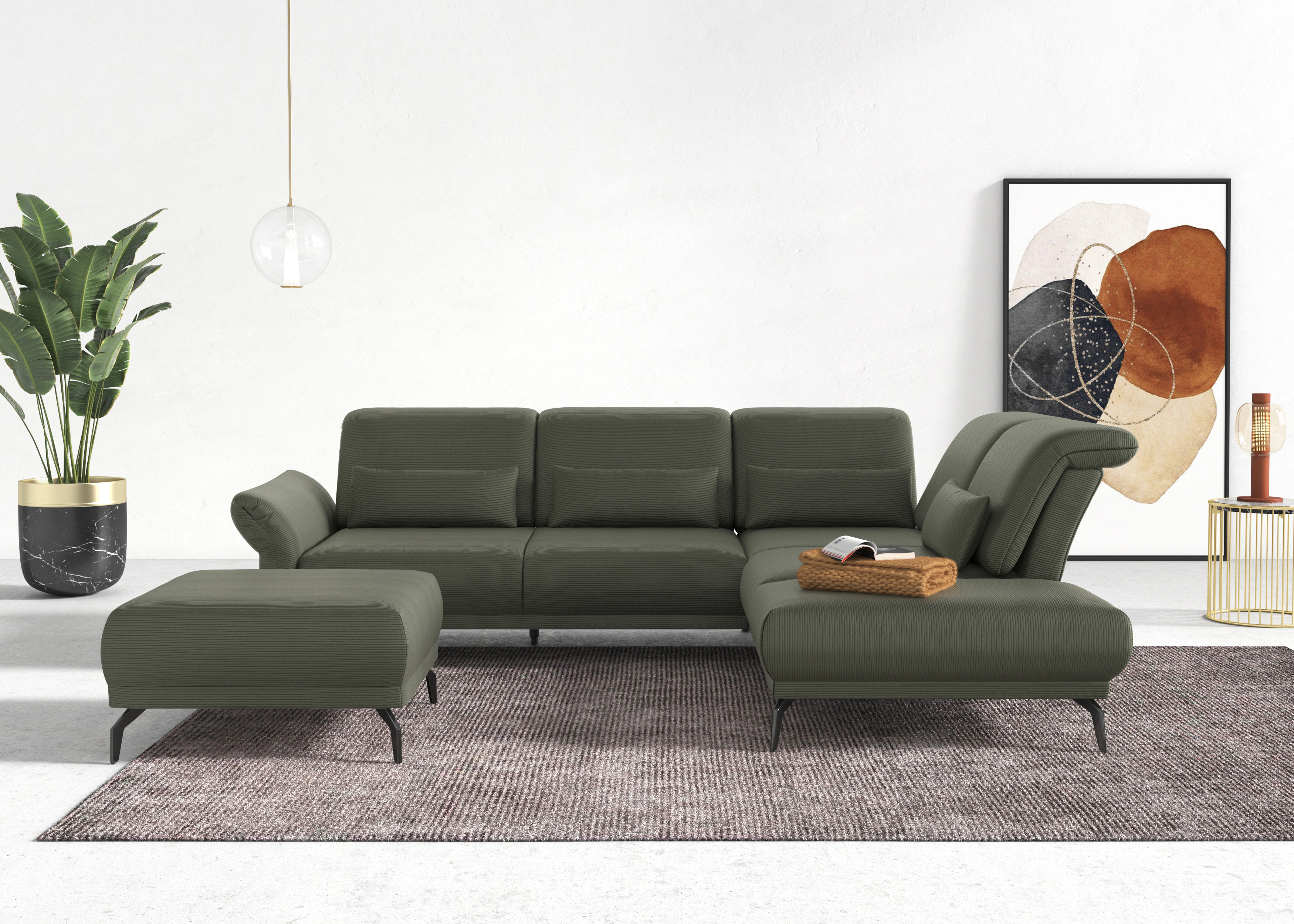 INOSIGN Hocker "Coco", Cord-Bezug in 2 Ausführungen, Füßen 15 cm hoch günstig online kaufen