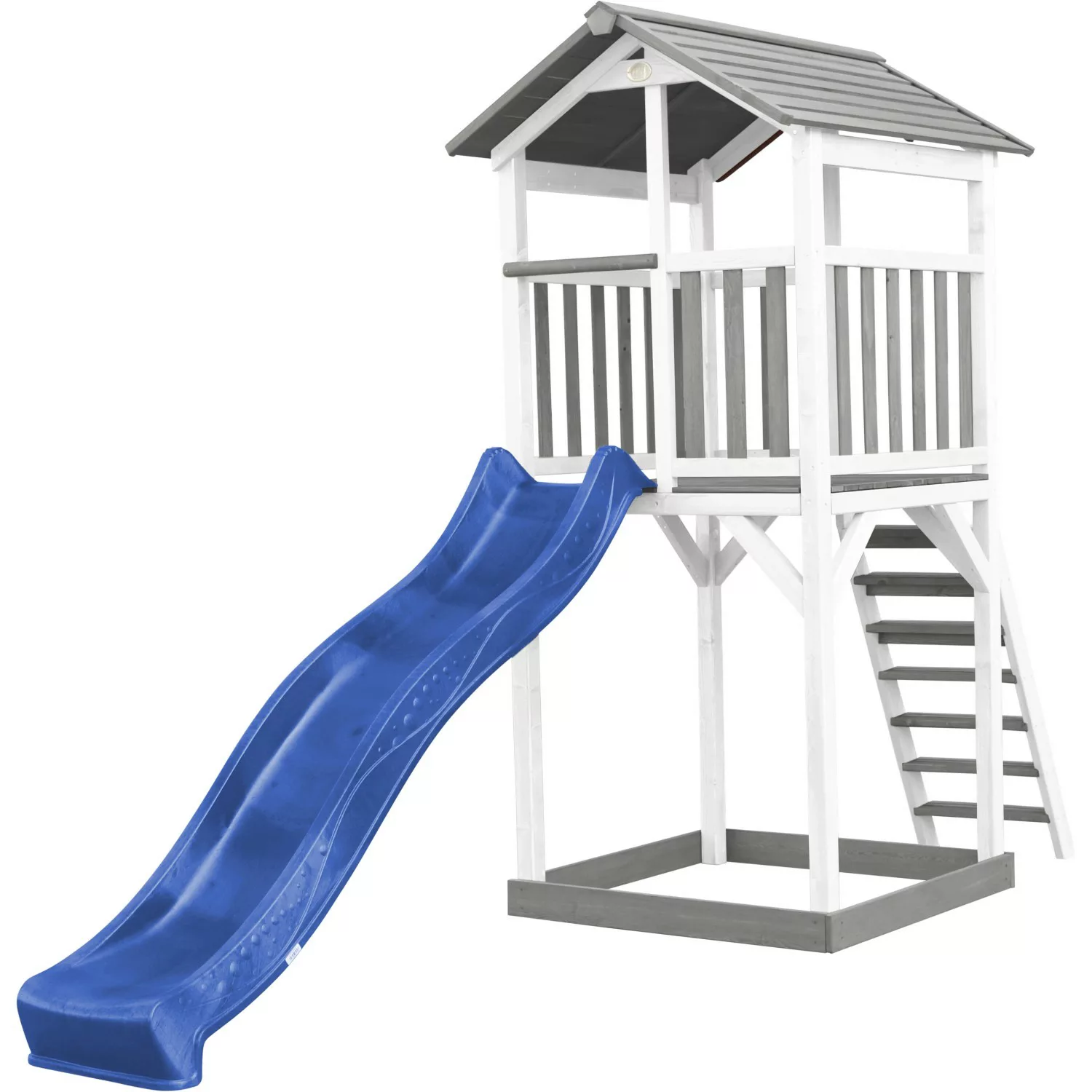 Axi Beach Tower Spielturm mit Blauer Rutsche 349 x 111 x 242 cm günstig online kaufen