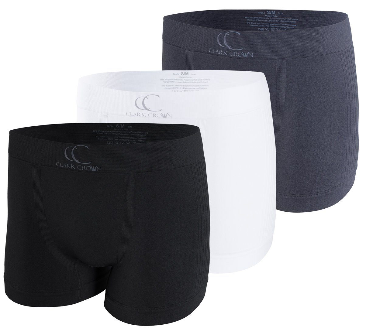 Clark Crown® Boxershorts Seamless (3-St) weiche günstig online kaufen