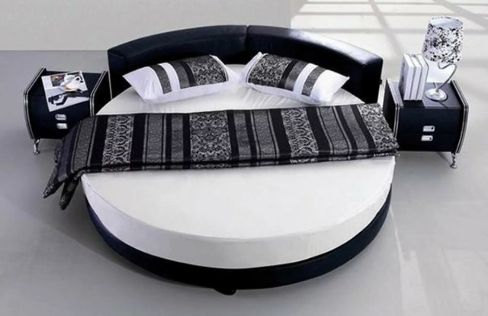 JVmoebel Bett Rundes Leder Bett 200x200 Luxus Polster Rund Betten Runde günstig online kaufen