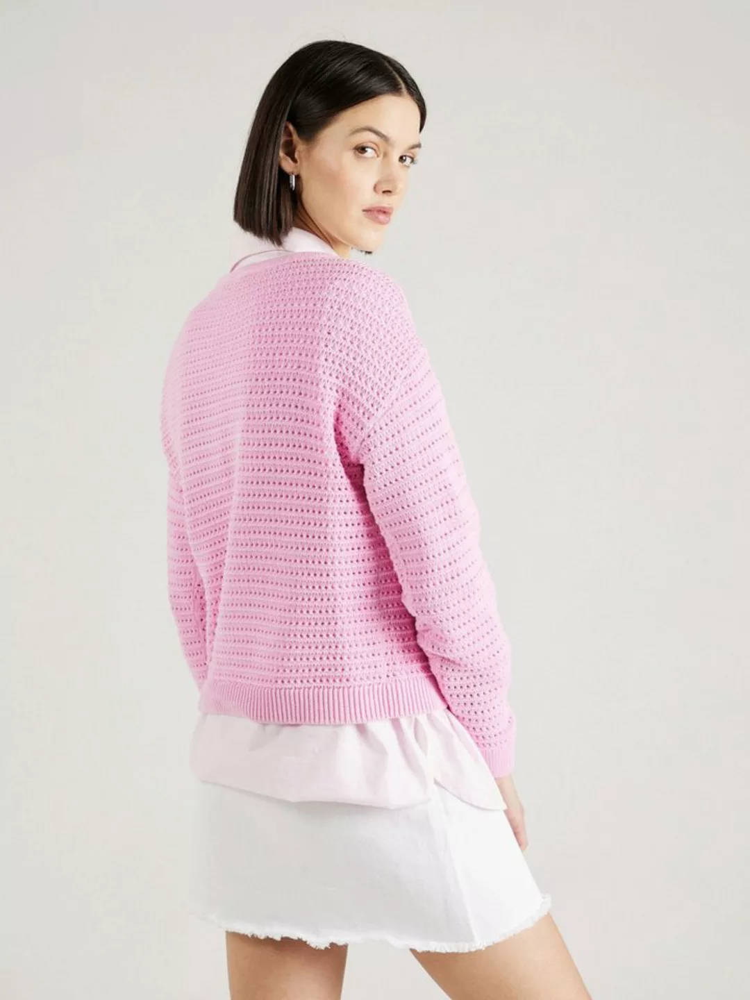 Vila Strickpullover Legerer Strickpullover Transparent Feinstrick Sweater 6 günstig online kaufen