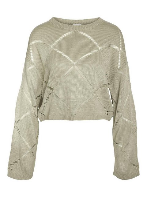 Noisy may Strickpullover Cropped Strickpullover mit Lochstrick Details NMJU günstig online kaufen