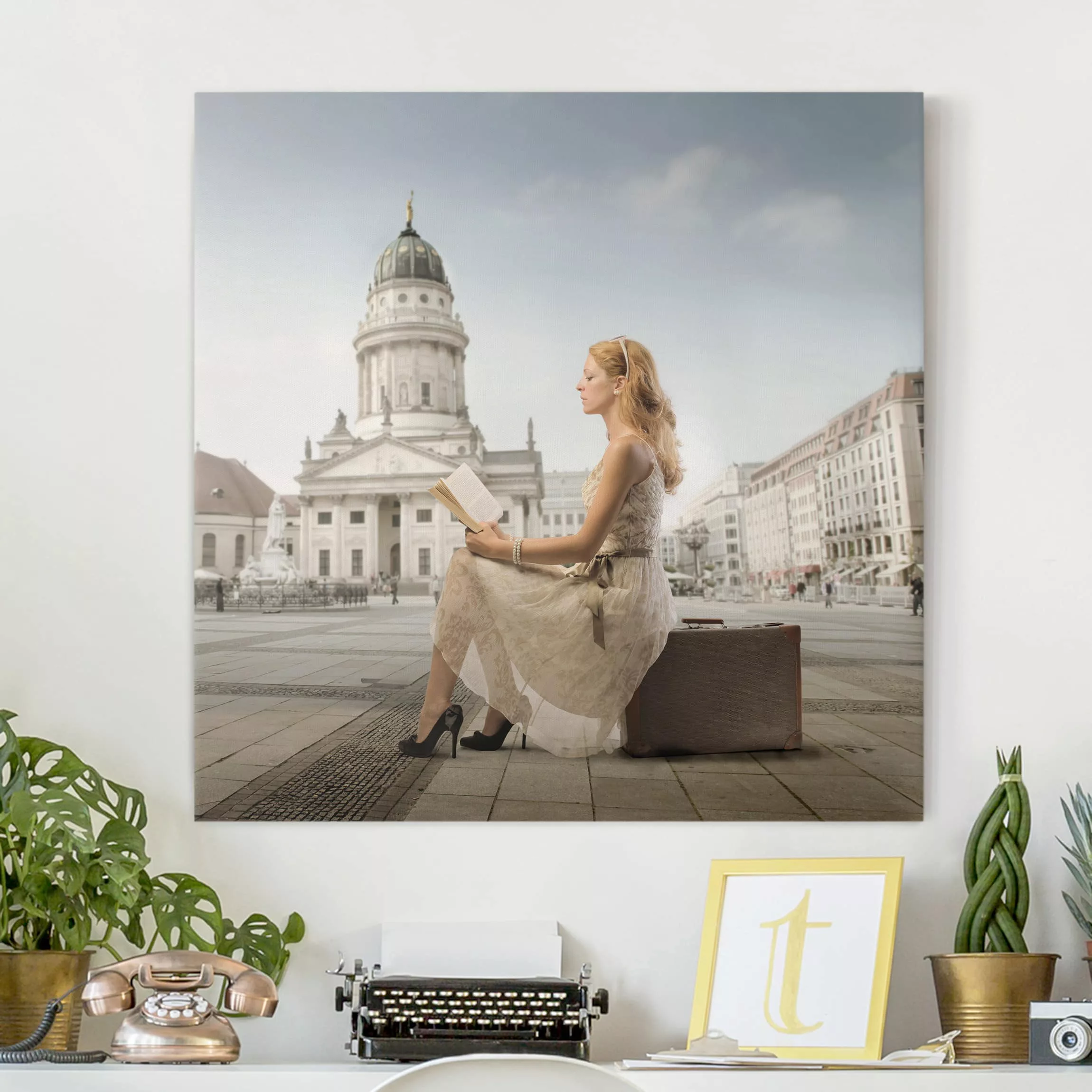 Leinwandbild Portrait - Quadrat Voyage, Voyage günstig online kaufen