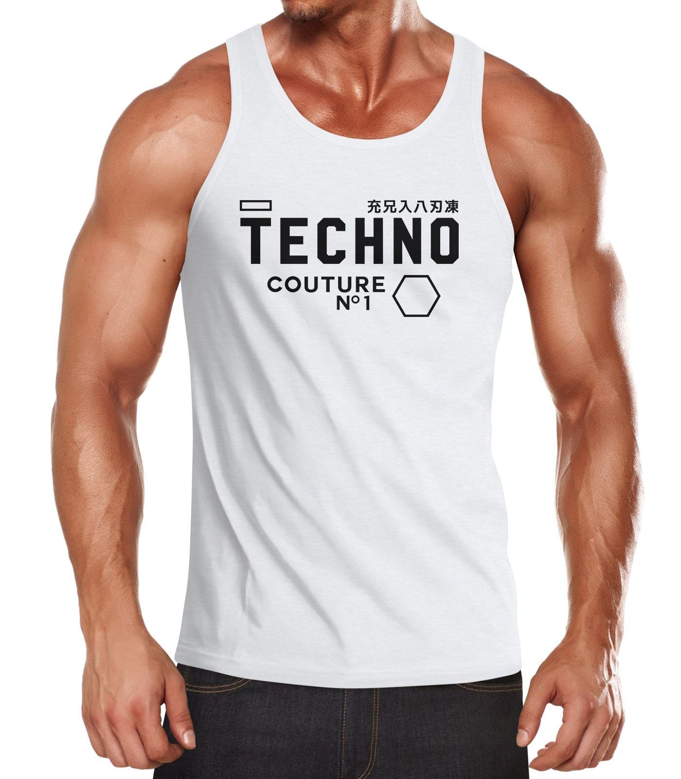 Neverless Tanktop Techno Tank-Top Herren Muskelshirt günstig online kaufen