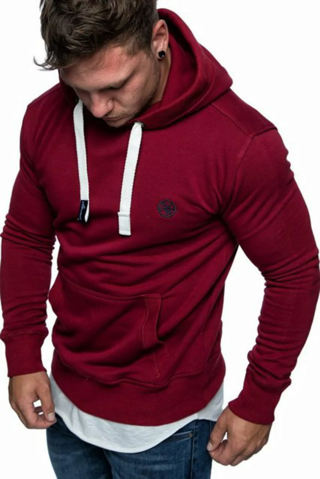 Amaci&Sons Kapuzenpullover WATERBURY Kapuzenpullover Herren Basic Kontrast günstig online kaufen