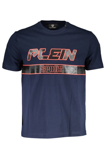 PLEIN SPORT T-Shirt Herren Kurzarm T-Shirt Blau mit Print und günstig online kaufen