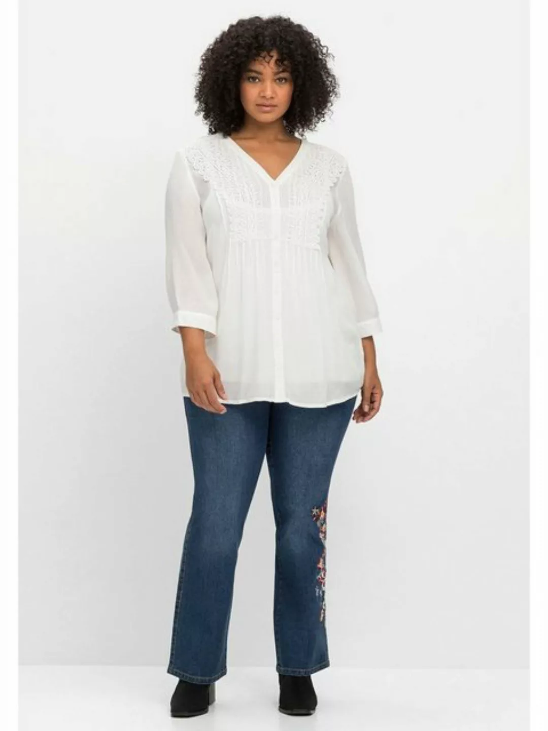sheego by Joe Browns Bootcut-Jeans "Große Größen", mit Blumenstickerei seit günstig online kaufen