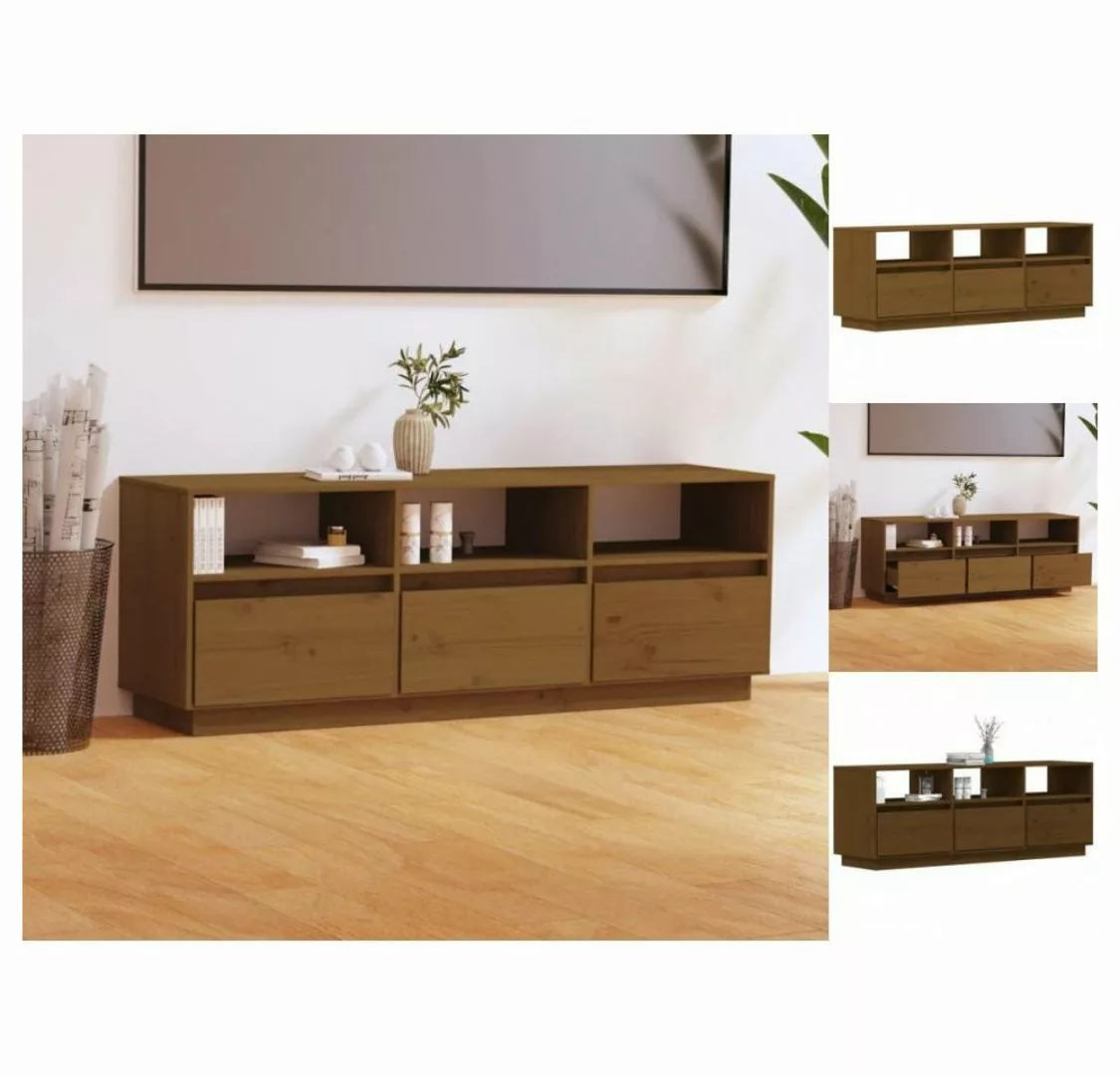 vidaXL TV-Schrank TV-Schrank Honigbraun 140x37x50 cm Massivholz Kiefer Lowb günstig online kaufen