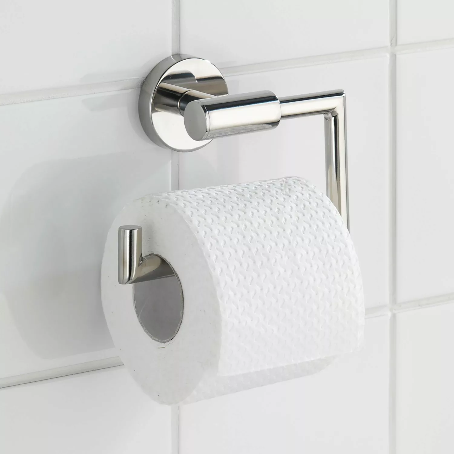 WENKO Toilettenpapierhalter Bosio Edelstahl glänzend, rostfrei silber günstig online kaufen