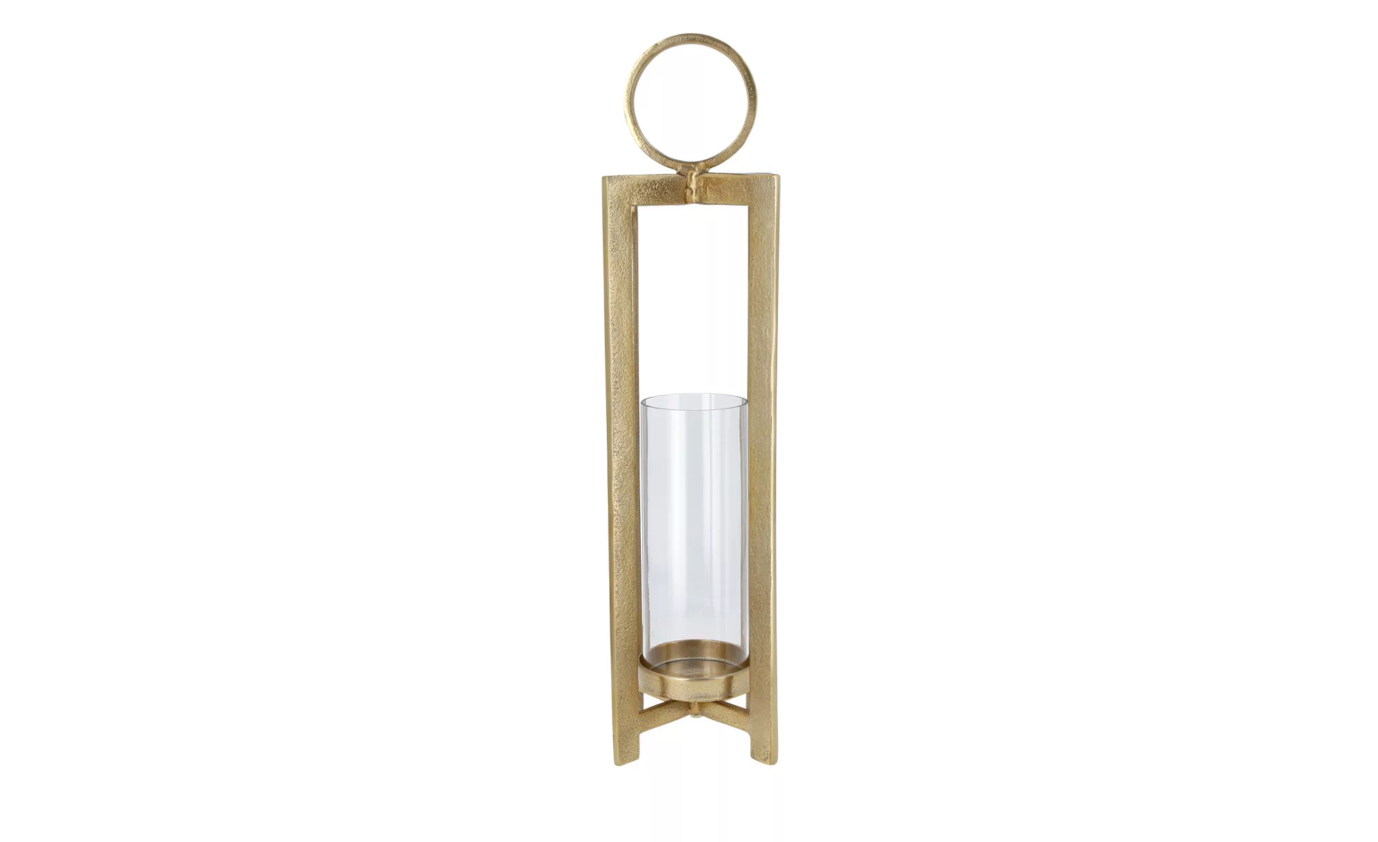 Windlicht ¦ gold ¦ Aluminium, Glas  ¦ Maße (cm): H: 66  Ø: 20 Accessoires > günstig online kaufen