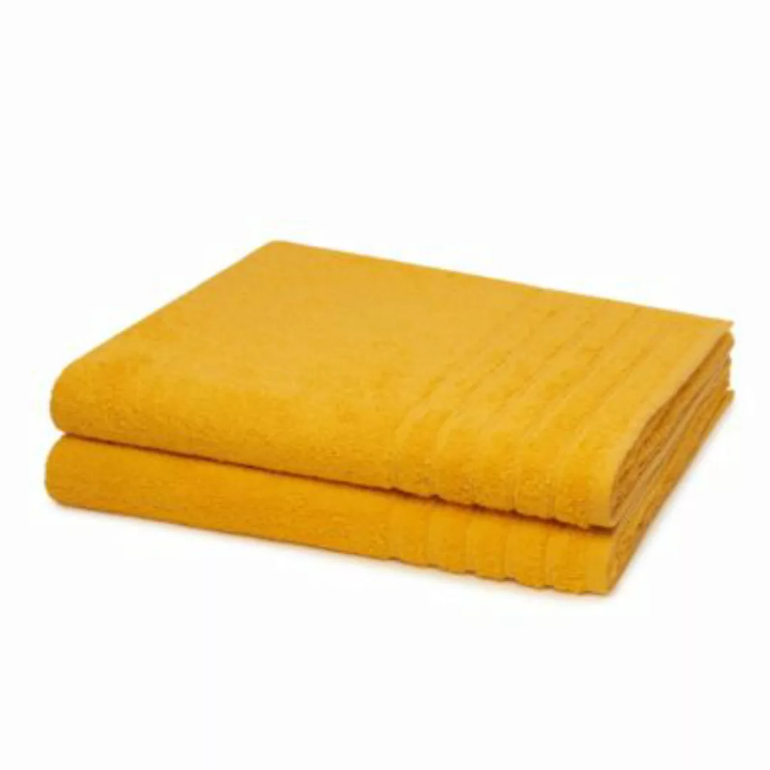 wewofashion® 2 X Duschtuch - Im Set AIDA Handtücher gelb günstig online kaufen
