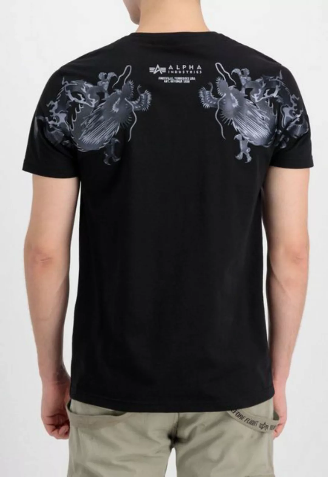 Alpha Industries T-Shirt - Shirt kurzarm - Drachen Motiv - Trend Dragon EMB günstig online kaufen