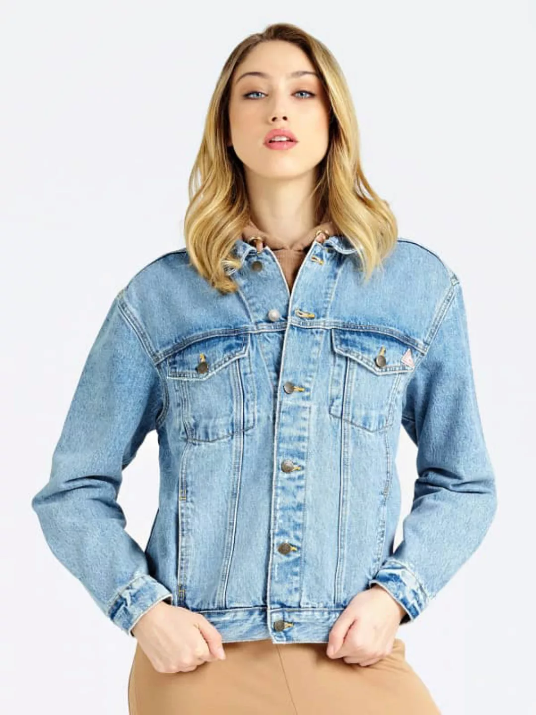 Denim-Jacke Taschen Vorn günstig online kaufen