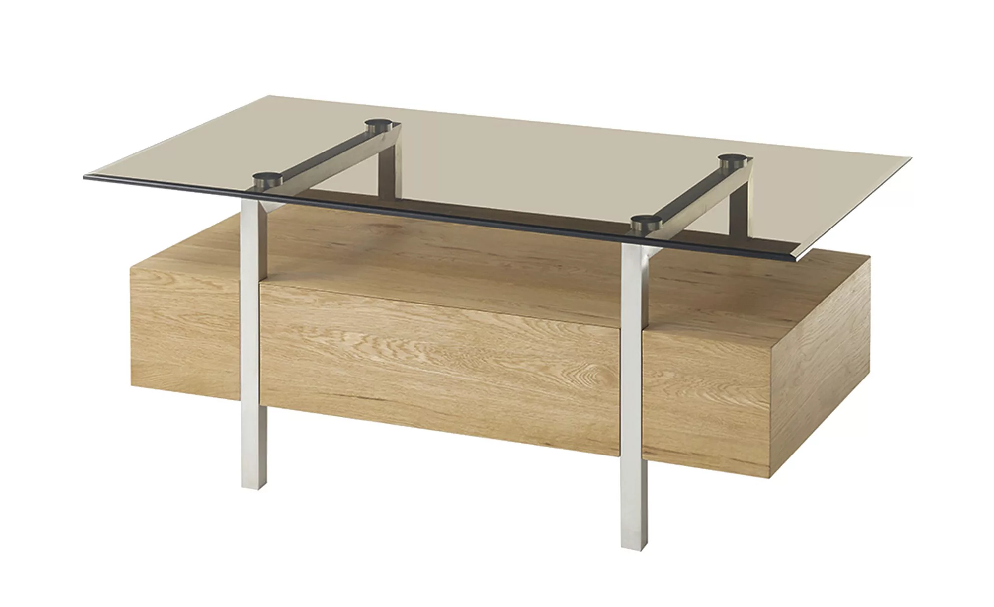 MCA furniture Couchtisch "Hatfield", Glas in Grau mit 1 Schublade günstig online kaufen