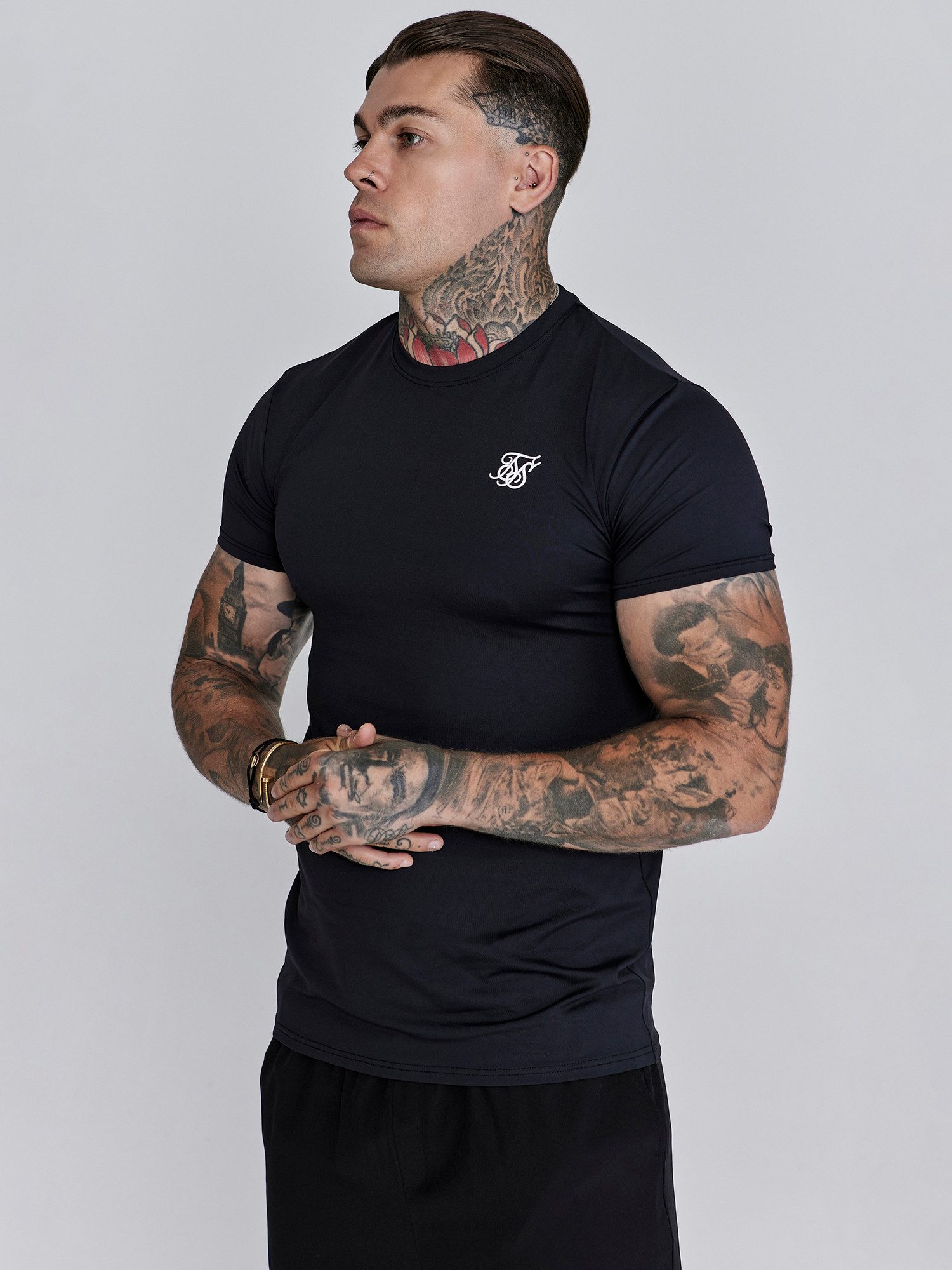 Siksilk T-Shirt SikSilk Herren Schwarzes Muscle günstig online kaufen