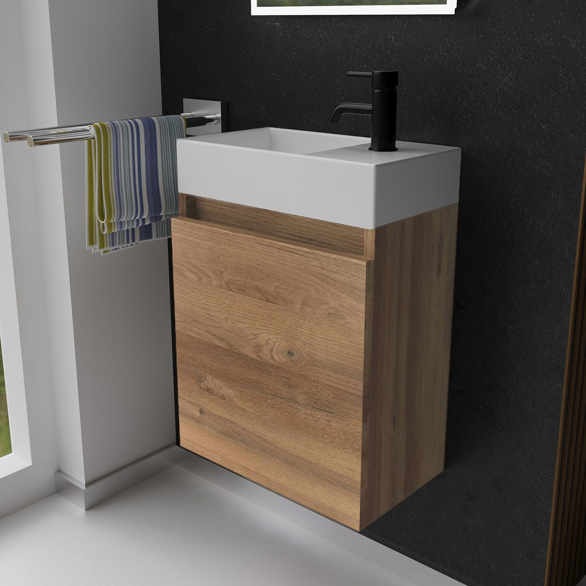Alpenberger Badmöbel-Set Gäste WC Waschbecken mit günstig online kaufen