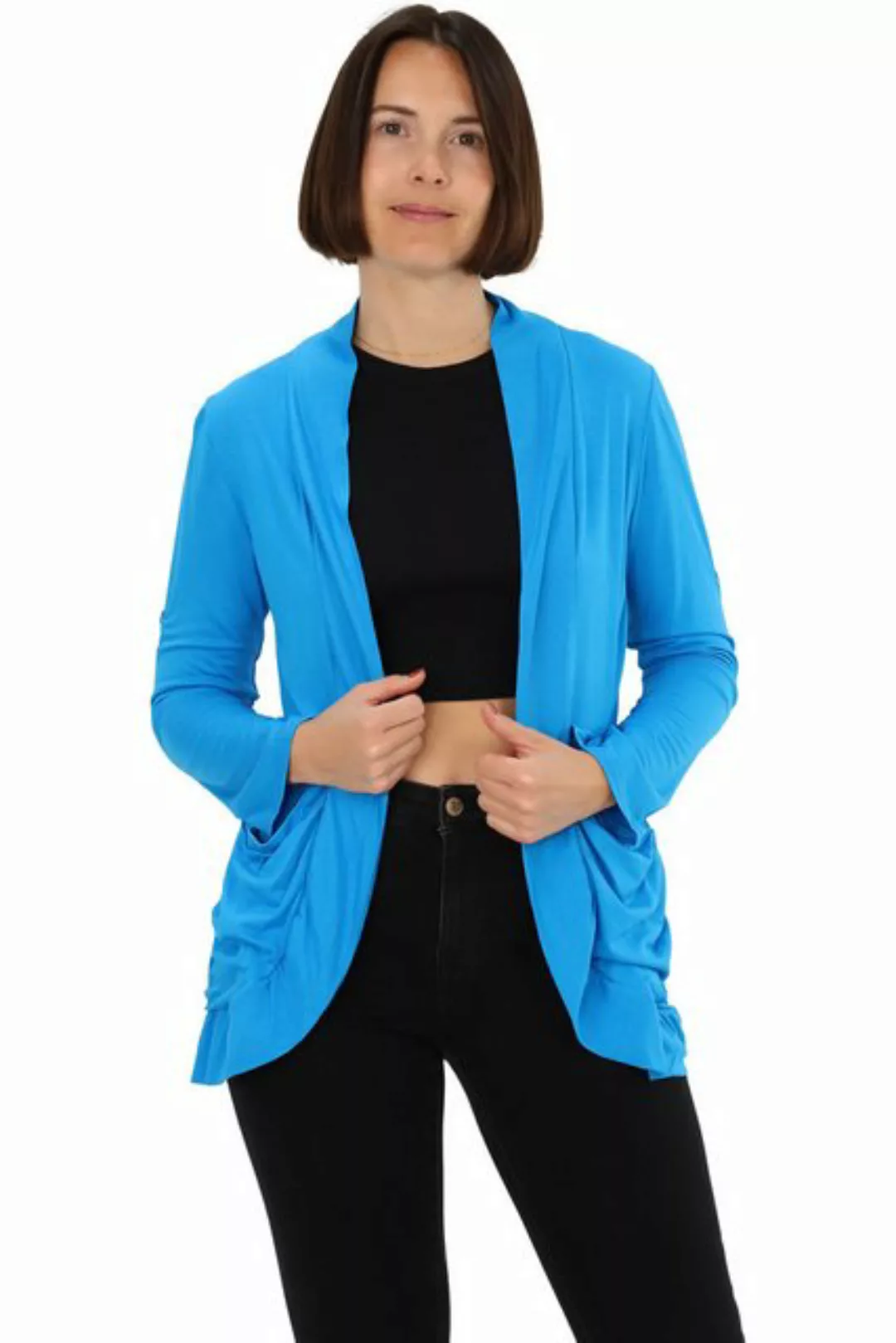 malito more than fashion Cardigan 728 elastische Shirtjacke mit krempelbare günstig online kaufen