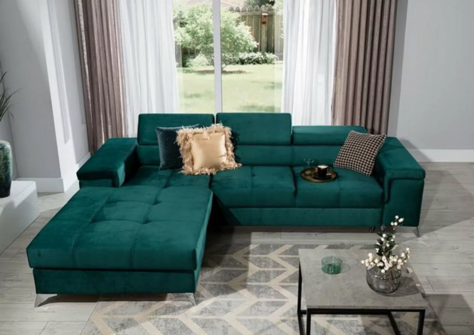 JVmoebel Ecksofa, Ecksofa Schlafsofa Sofa Couch Polster Bettfunktion Sofort günstig online kaufen