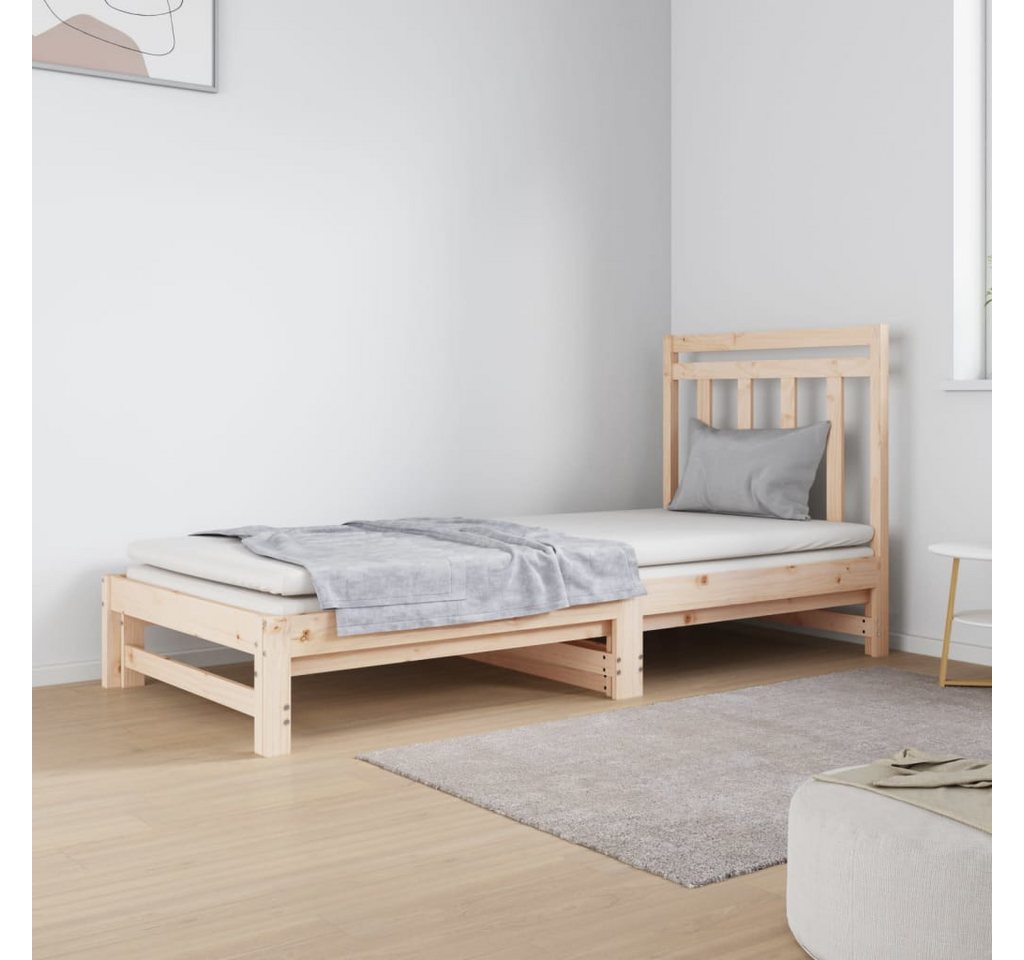 vidaXL Gästebett Gästebett Tagesbett Ausziehbar 2x90x190 cm Massivholz Kief günstig online kaufen