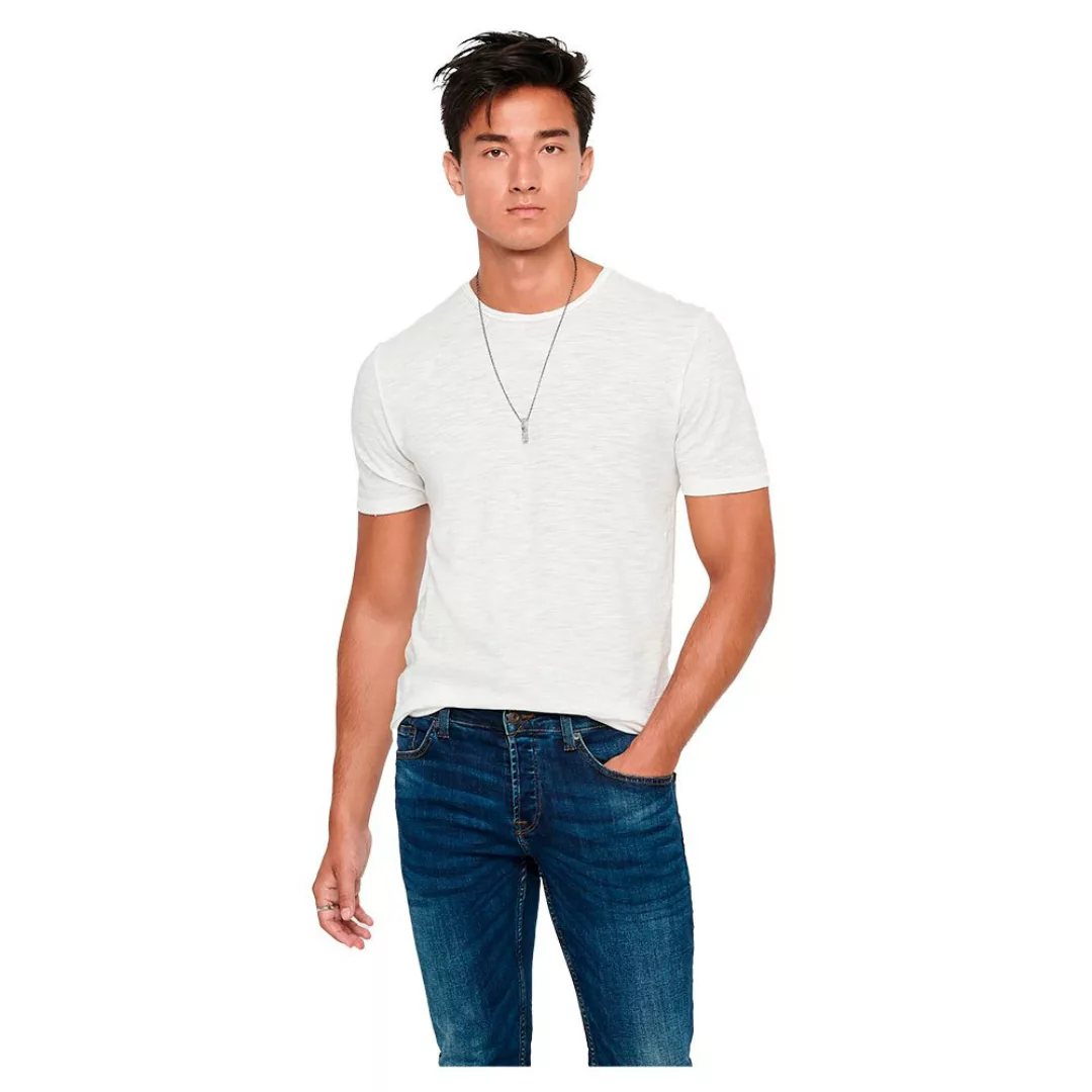 Only & Sons Albert Life New Kurzärmeliges T-shirt XS White günstig online kaufen