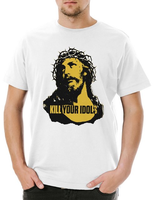 Urban Backwoods Print-Shirt Kill Your Idols Herren T-Shirt Jesus Punk Rock günstig online kaufen