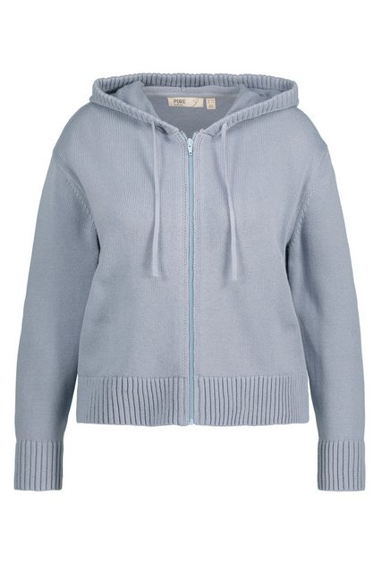 Ulla Popken Strickjacke Strickjacke kurzer Boxy-Schnitt Kapuze günstig online kaufen