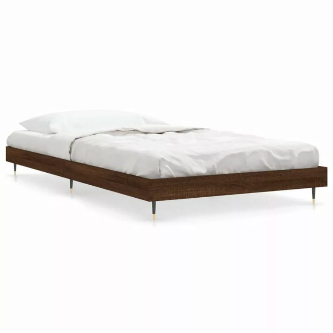 furnicato Bett Bettgestell Braun Eichen-Optik 90x190 cm Holzwerkstoff günstig online kaufen