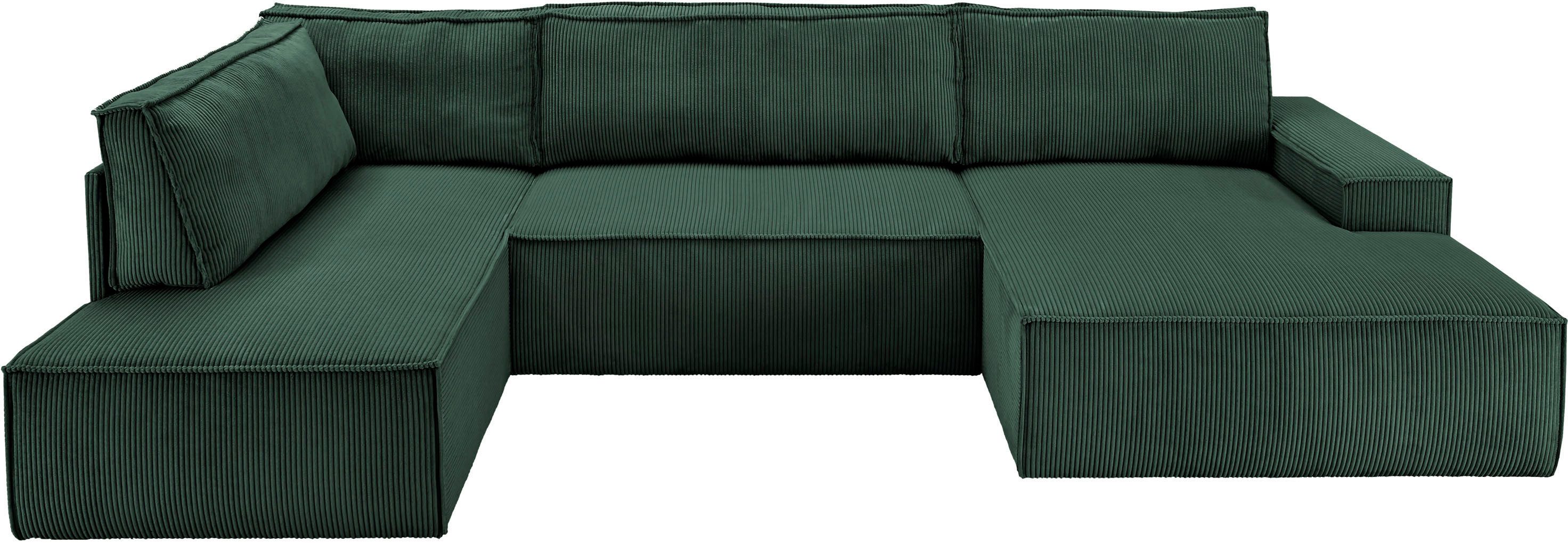 Home affaire Wohnlandschaft "SHERWOOD 329 cm, U-Form, Schlafsofa,", Schlaff günstig online kaufen