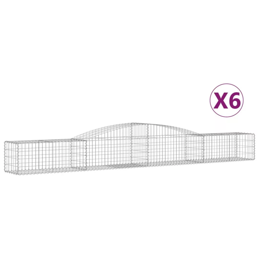 Vidaxl Gabionen Mit Hochbogen 6 Stk. 400x50x40/60cm Verzinktes Eisen günstig online kaufen