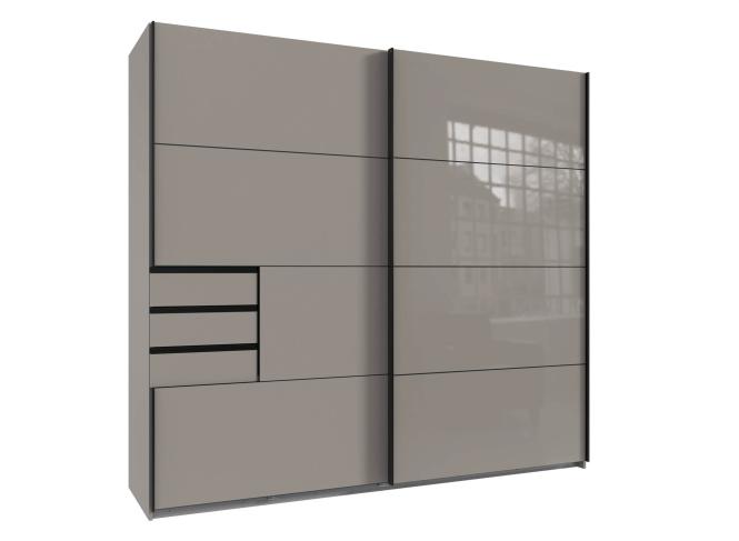 Schwebetürenschrank 2-trg. ca.225x210x64 cm Saharagrau günstig online kaufen