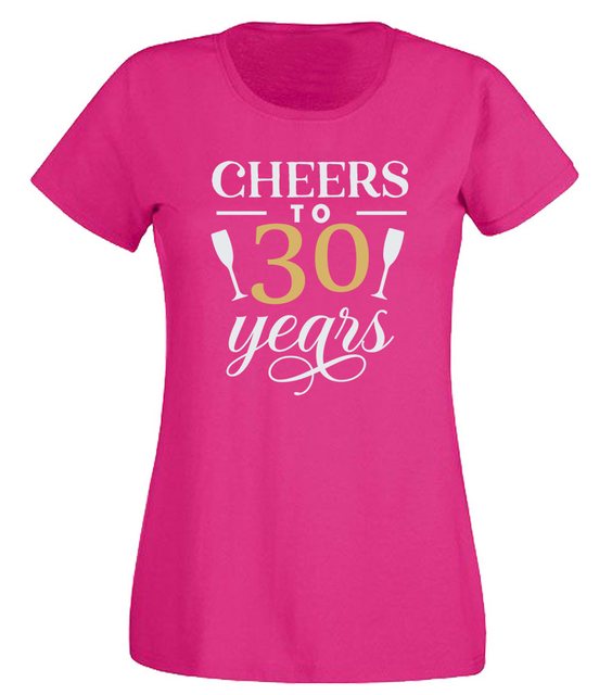 G-graphics T-Shirt Cheers to -30- years Slim-fit Damen T-Shirt mit Motiv zu günstig online kaufen