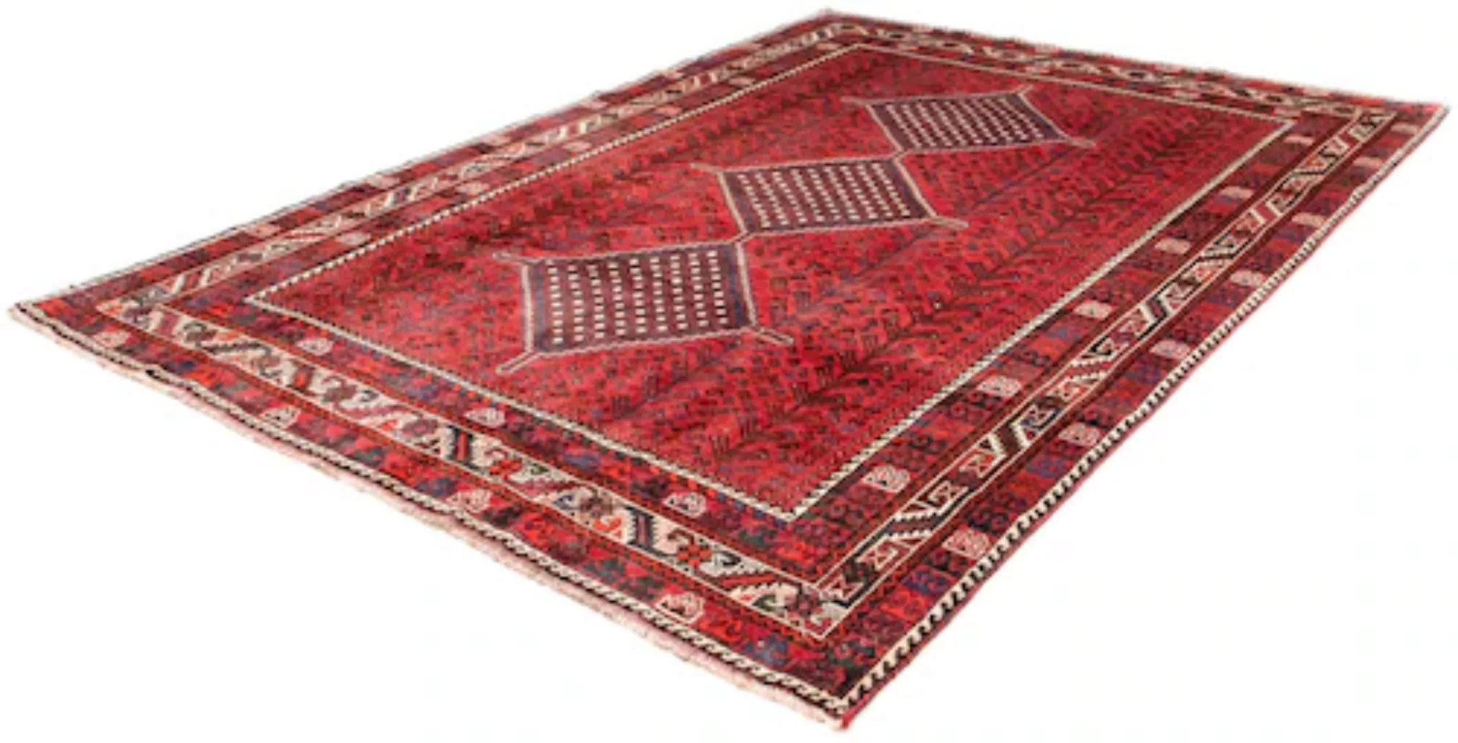 morgenland Wollteppich »Shiraz Medaillon Rosso 310 x 215 cm«, rechteckig, U günstig online kaufen