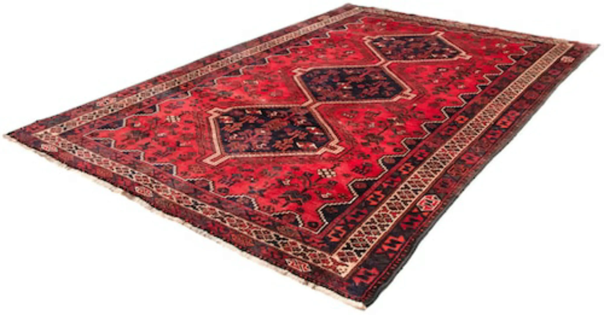 morgenland Wollteppich »Shiraz Medaillon Rosso scuro 305 x 215 cm«, rechtec günstig online kaufen