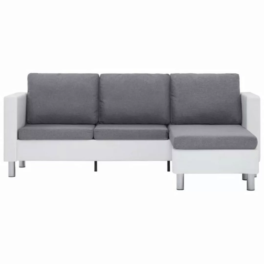 vidaXL Sofa 3-Sitzer-Sofa mit Kissen Schwarz Kunstleder günstig online kaufen