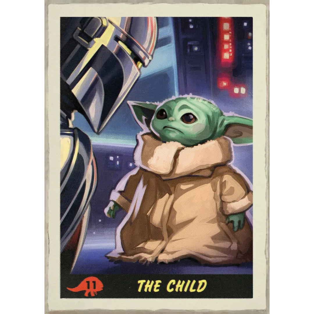 KOMAR Wandbild - Mandalorian The Child Trading Card - Größe: 50 x 70 cm meh günstig online kaufen