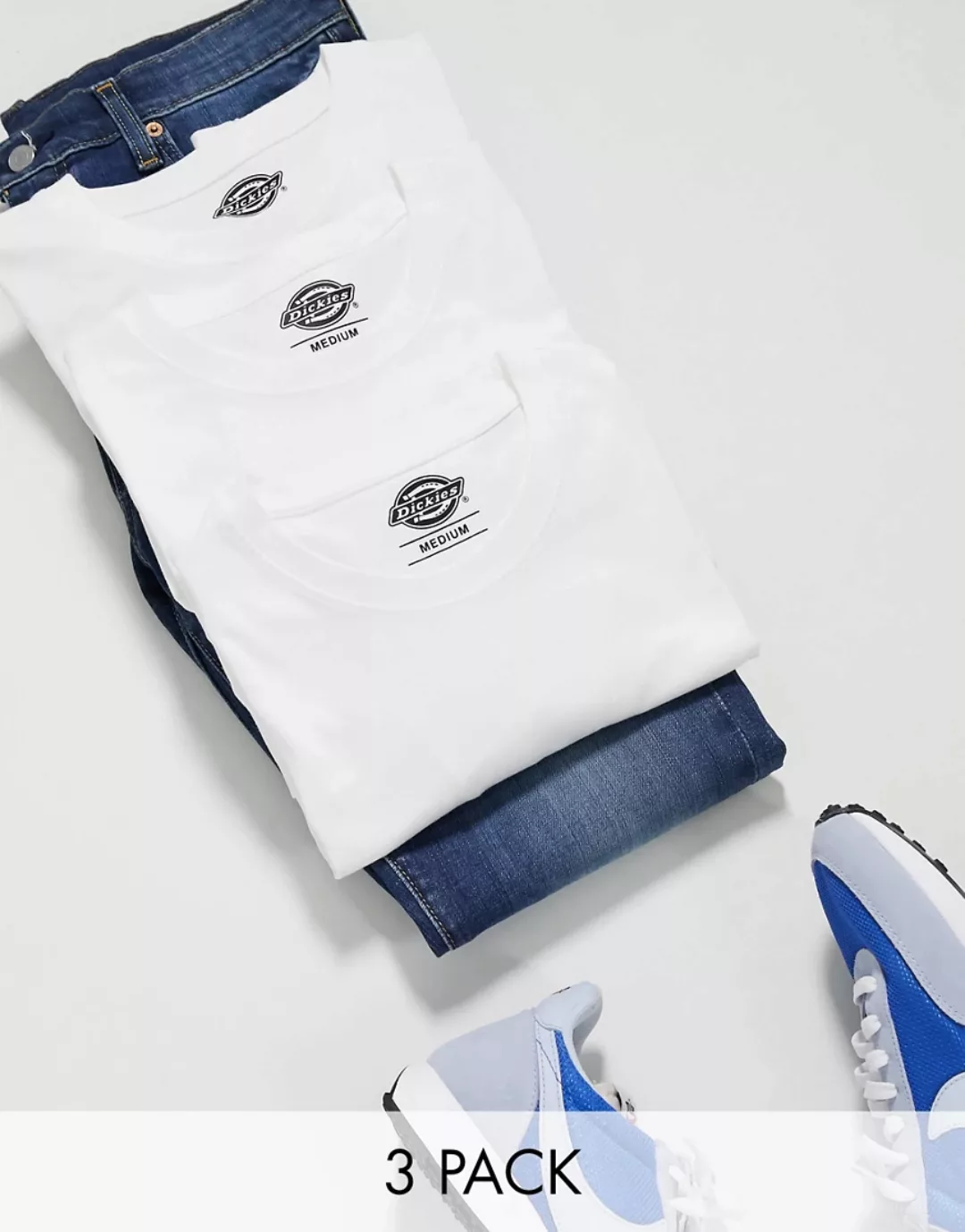 Dickies – T-Shirts in Weiß im 3er-Pack günstig online kaufen