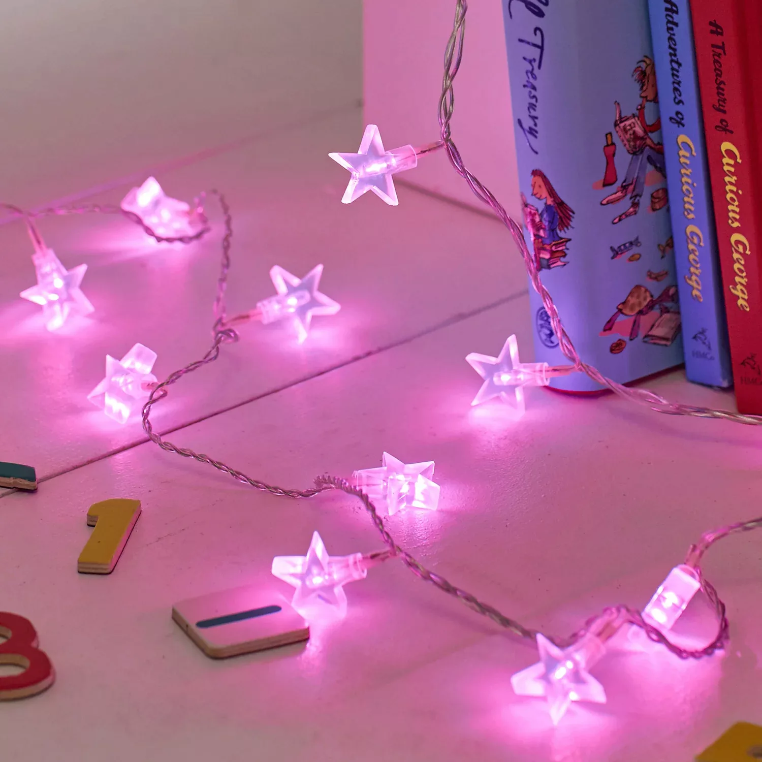 30er LED Sternenlichterkette pink günstig online kaufen