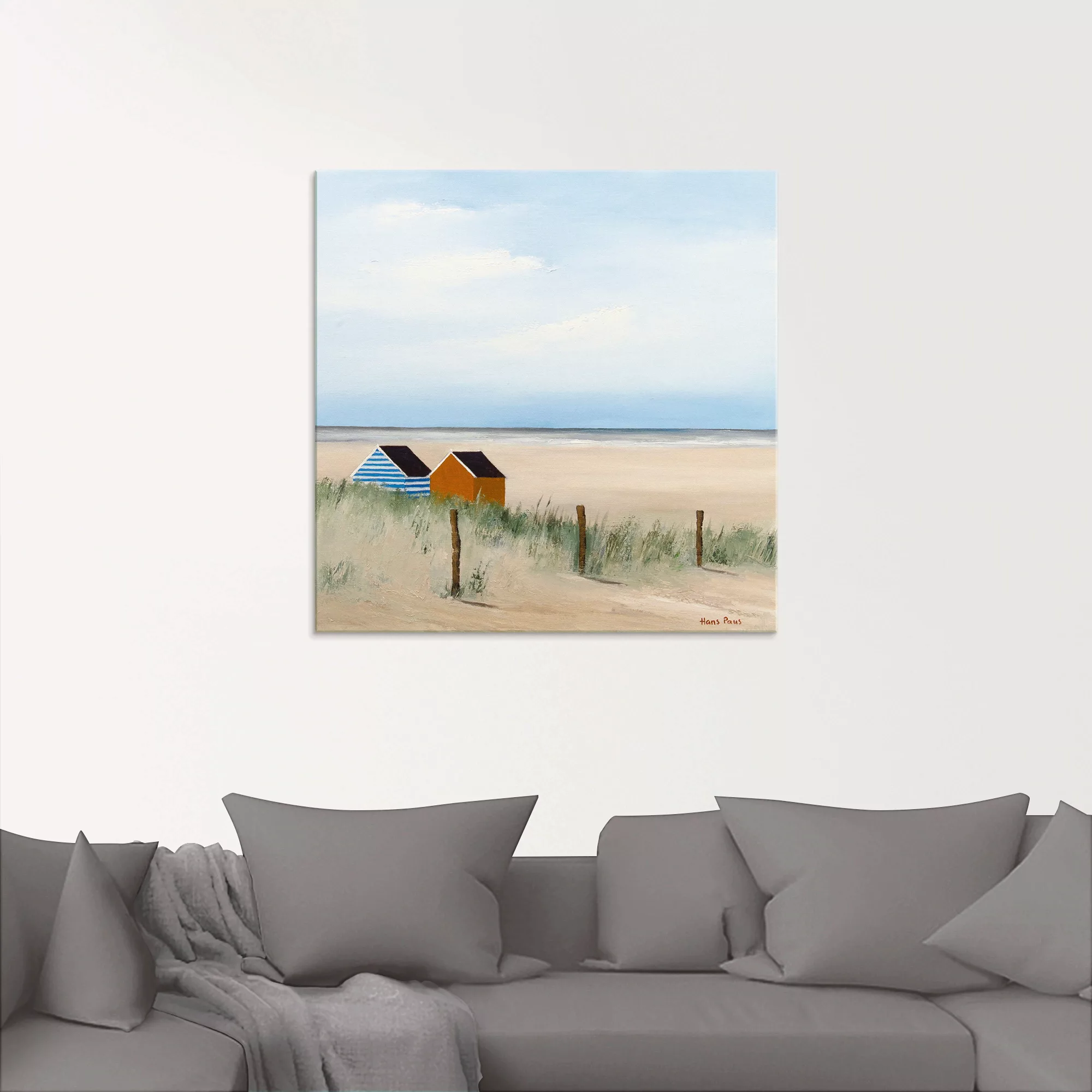 Artland Glasbild »Sonniger Morgen V«, Strand, (1 St.), in verschiedenen Grö günstig online kaufen