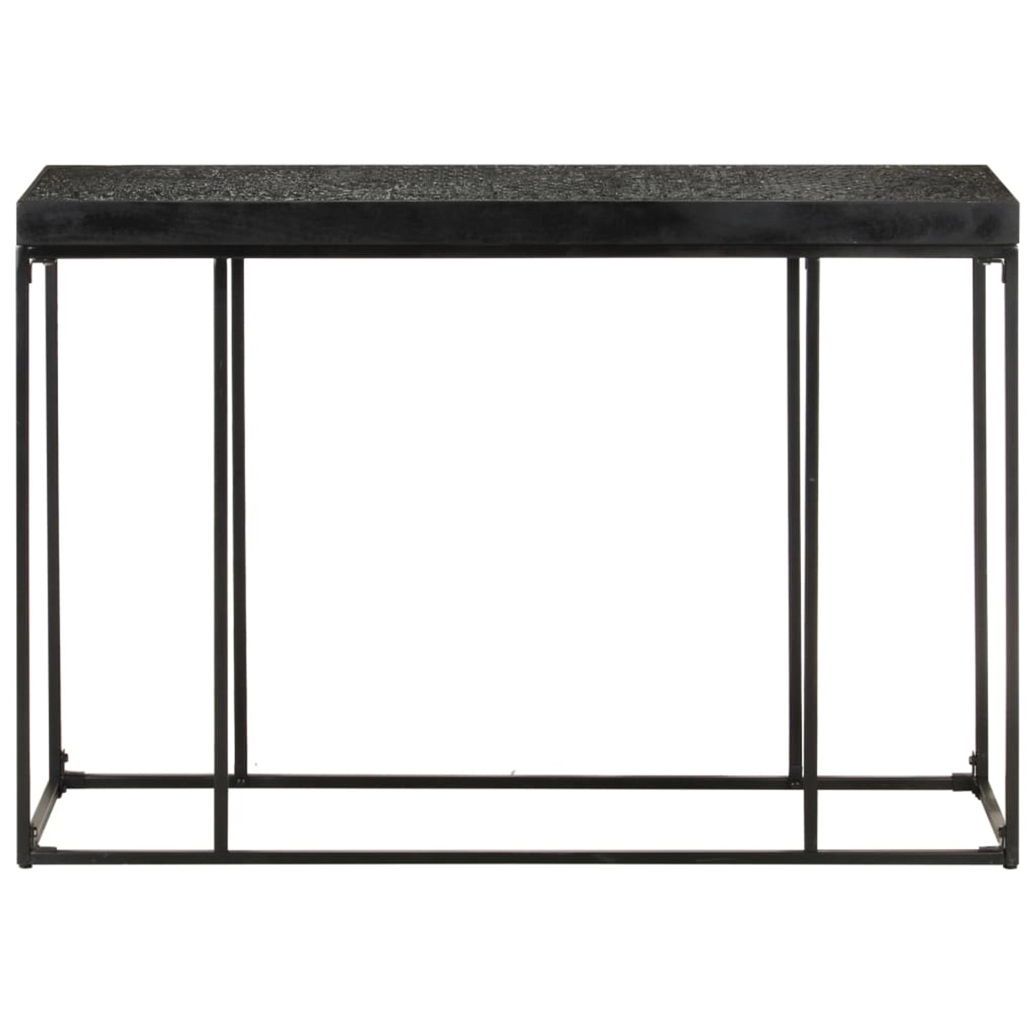 vidaXL Konsolentisch Schwarz 110x35x76 cm Massivholz Akazie und Mango günstig online kaufen