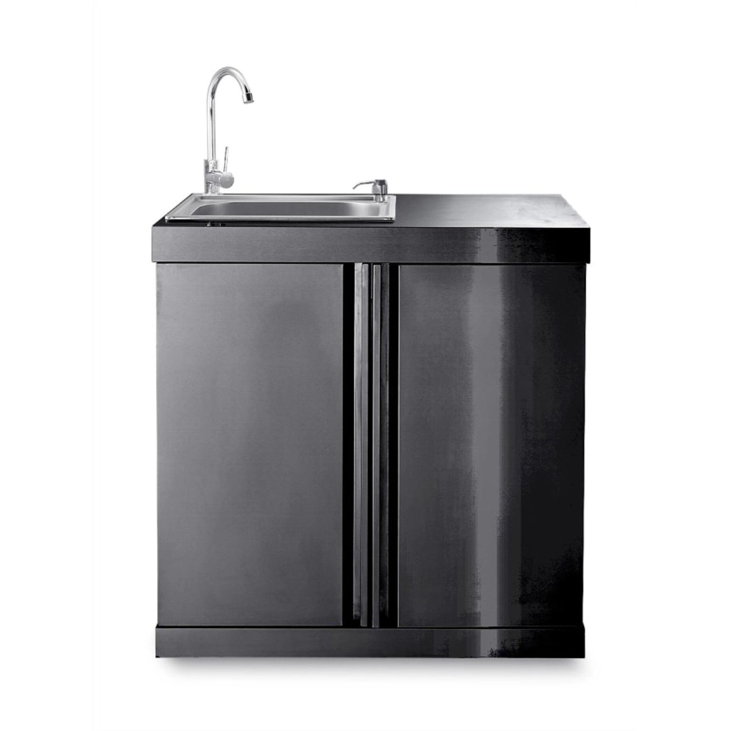 MyOutdoorKitchen Modul mit Spülbecken und Aufbewahrungsschrank Black Collec günstig online kaufen