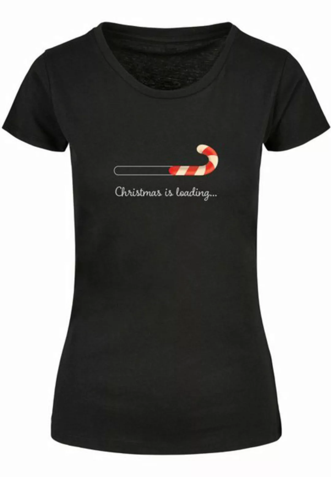 Merchcode T-Shirt Merchcode Damen Ladies Christmas Loading Basic Tee (1-tlg günstig online kaufen