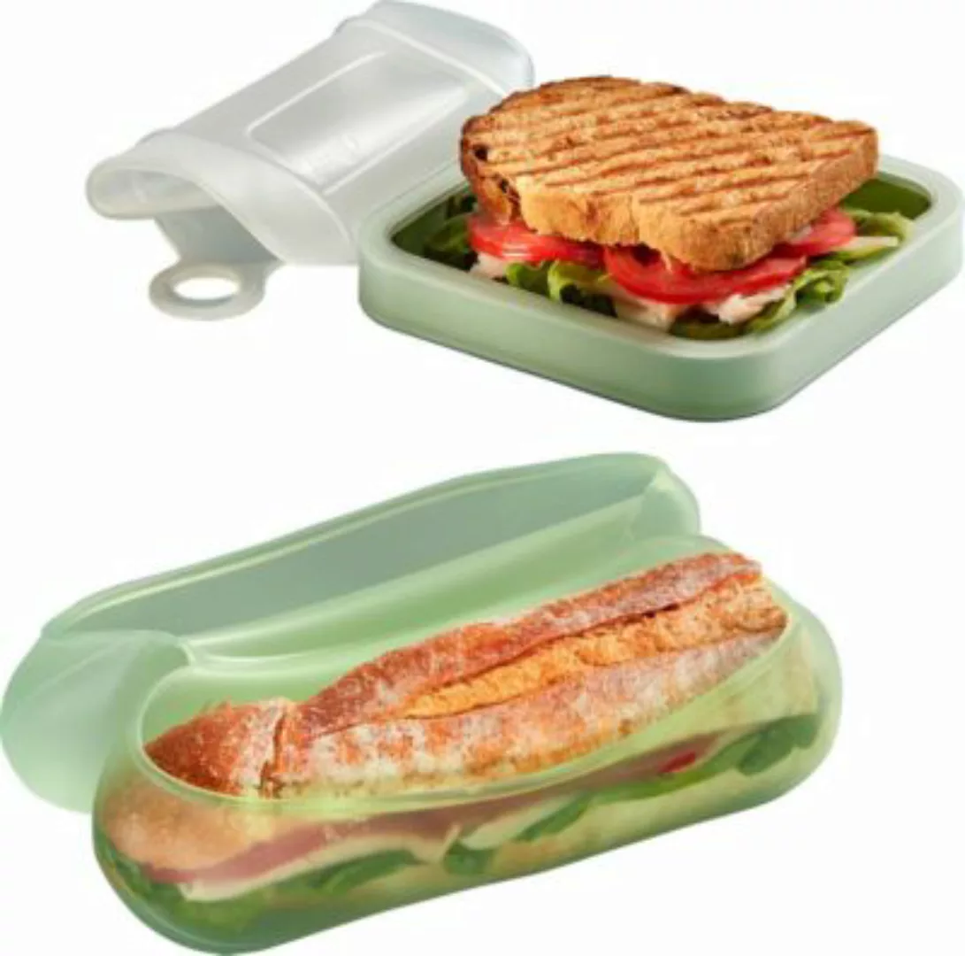 LEKUE Silikon-Baguettebox + -Sandwichbox grün günstig online kaufen